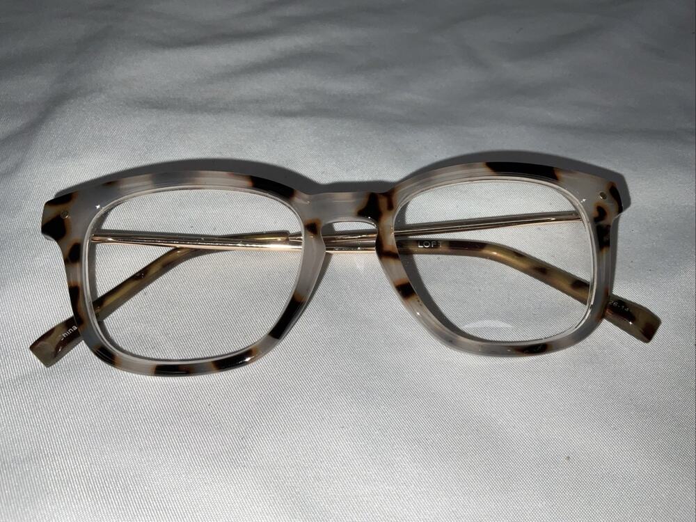 ANN TAYLOR LOFT WHITE BROWN TORTOISE SHELL GLASSES FRAMES